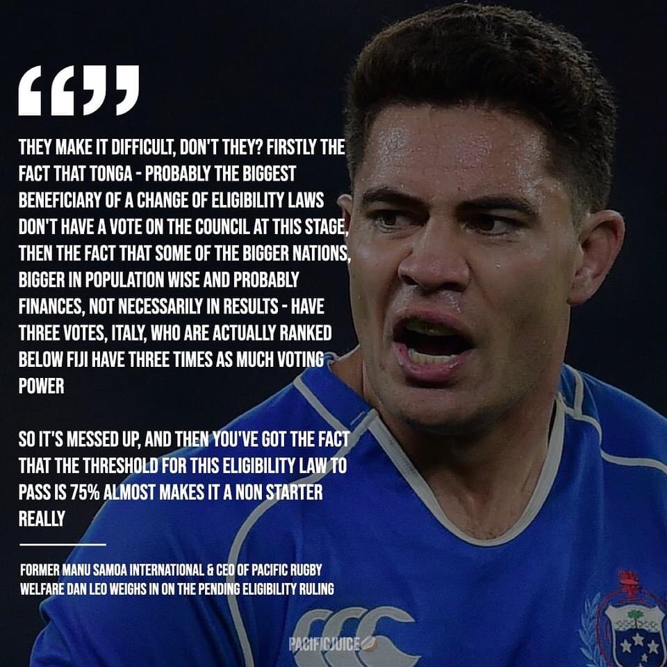 danleo82's tweet photo. My final 2cents on eligibility before the @WorldRugby vote tomorrow.

Not holding my breath for a favourable outcome but it’s been a massive effort from everyone just to get this far 🙏🏽💪🏾

Over to you @BillBeaumont &amp; team #LetThemPlay 🌏🏉 https://t.co/uXqAaDrbxZ