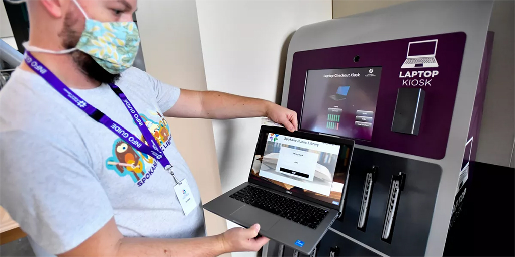 SAGA_Tech's tweet image. Visitors to the Shadle Park branch of the Spokane Library can rent a laptop for 90 minutes from a self-serve kiosk using a library card. #SpokaneLibrary #selfservekiosk #laptoprentalkiosk

Read more: ow.ly/E0F150GU9oj
