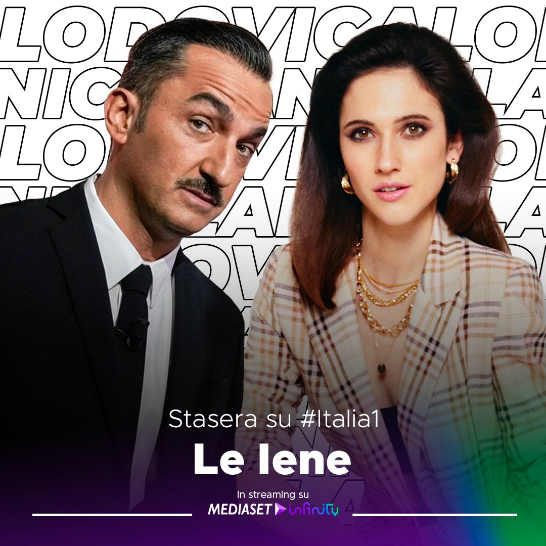 MedInfinityIT's tweet photo. Oggi, in prima serata su #Italia1 e in streaming su Mediaset Infinity, non perdere il super appuntamento con #LeIene! Nicola Savino e Lodovica Comello vi aspettano 💥 https://t.co/IprhP3Nxqz