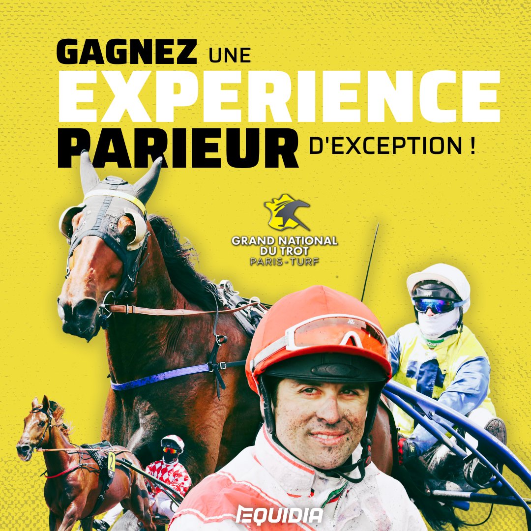 equidia's tweet photo. 🏁JEU CONCOURS 🏁 Finale du #GNT PARISTURF I 05/12/21

▶ https://t.co/12Cv8VOGaw

🔝 Gagnez une journée d'exception en immersion ! Visite de l'hippodrome, coulisses, rencontres, paris, émotions... et le déjeuner au restaurant panoramique pour vous + 1 personne ! 🔥 https://t.co/0qjevmHaHz