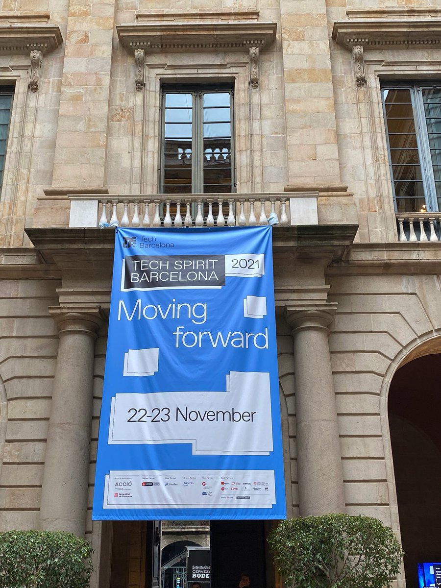 Aquilino's tweet image. En barcelona para hablar de inversiones en tech con @cebrianmonereo @ignaciofonts y @carlosblanco Muy buen contenido en #techspirit BCN y muchas ganas de subir el espíritu de la ciudad. Enhorabuena @MiquelMarti11 @margaltes y @MiguelVicente_ #movingforward