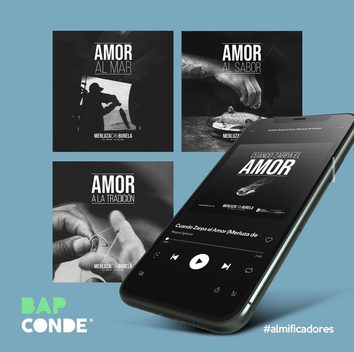 BAP_Conde's tweet photo. “Cuando Zarpa el amor” es nuestra última campaña para #MerluzaDeBurela 
Siempre supimos que este gran himno de @camelaoficial tenía un gran potencial 💙💙💙
#MerluzaDeBurela #BapConde #Almificadores https://t.co/3KzPg96Jqd