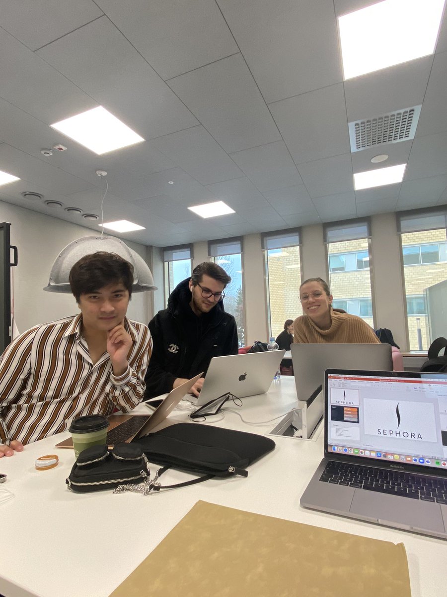 Working on wrapping up the semester with some lovely classmates 💗 Doing assignments together is less painful 😅 <a href="/MetropoliaBiz/">Metropolia Business School</a>