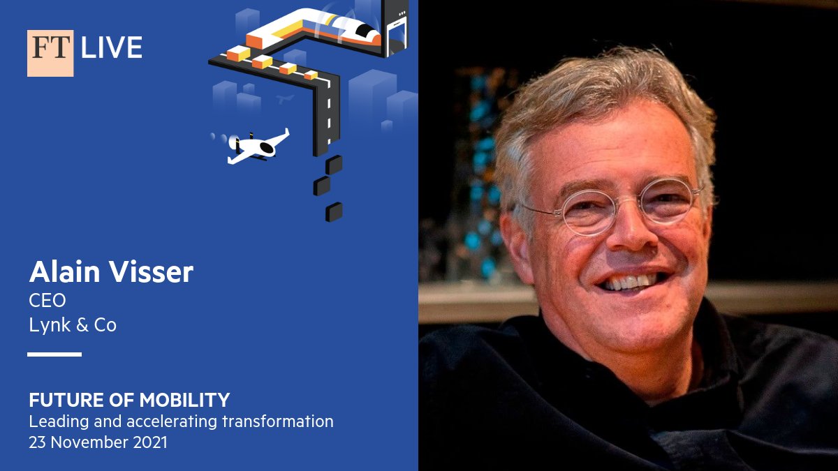 I'll be speaking today at the FT Future of Mobility Summit! I'll be joining a bunch of smart people to talk about strategies and visions for moving the industry forward. Find out more on bit.ly/3E8xZh8 and join the discussion using #FTMobility