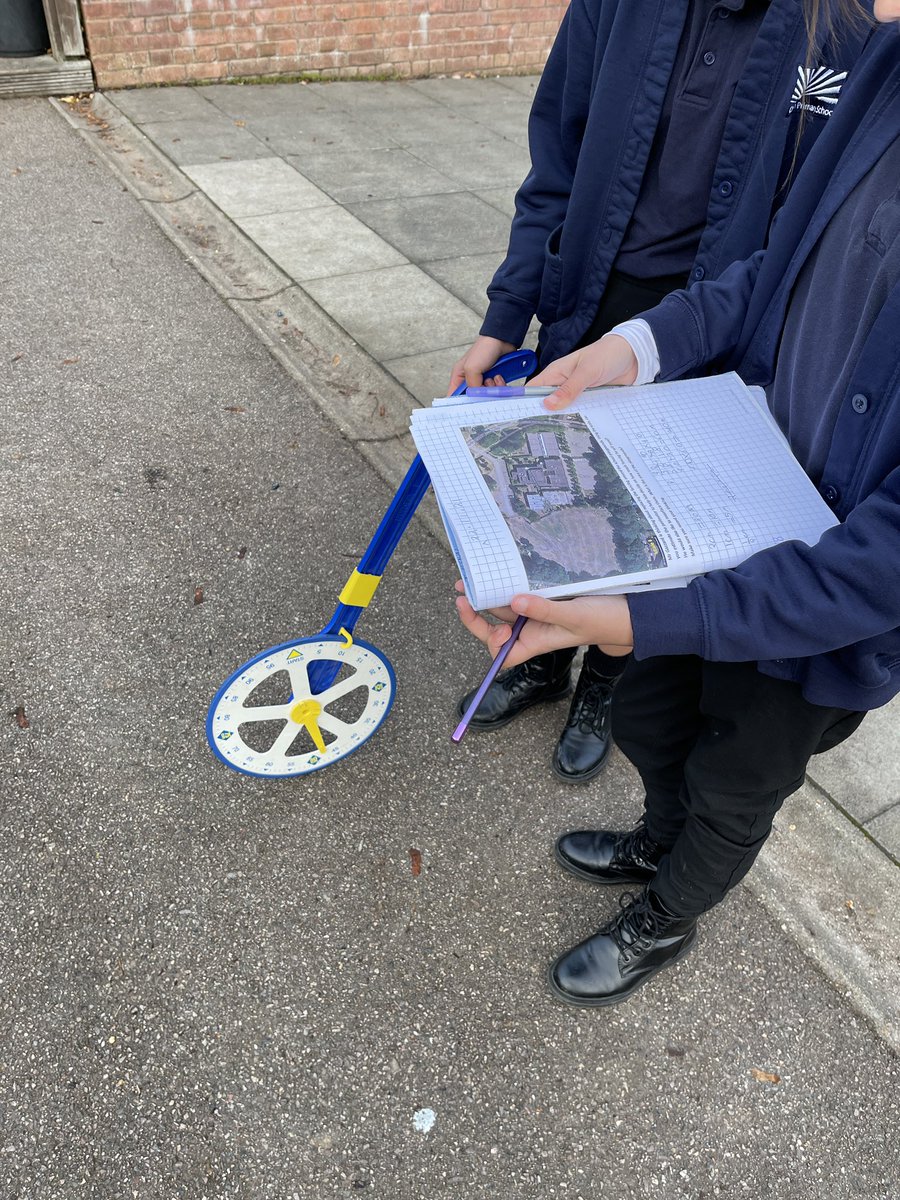 Using Google maps to estimate the perimeter and area of our playgrounds and then checking to see how close we were - only a couple of meters out!!  @ChilternSch