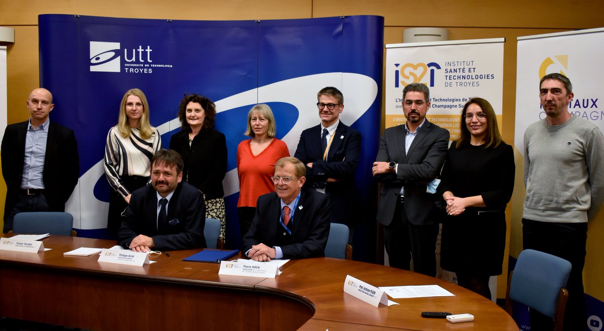 UTTroyes's tweet photo. Notre école #UTTroyes et les @HCS_sante lancent l’IS2T (Institut de Santé de technologie de Troyes).
Un nouvel institut qui vise à #développer et fédérer des projets #innovants au bénéfice de la prise en charge des patients, à l’hôpital comme à domicile.👉 https://t.co/tXMlmY9qX0 https://t.co/bydmXSwM9K