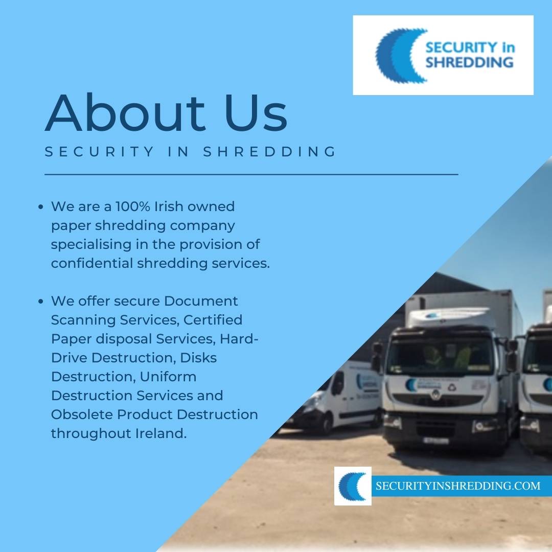 SecurityInShred's tweet photo. We are a 100% Irish owned paper shredding company specialising in the provision of confidential shredding services that helps achieve Data Protection Compliance for Organisations in Ireland for over 12 years. https://t.co/AQjICvZeRJ