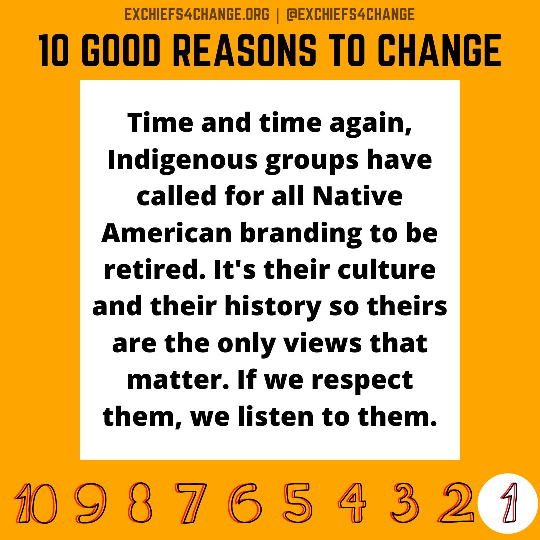 ExChiefs4Change's tweet photo. With just 1 day to go until the @ExeterChiefs AGM, we're sharing the #1 reason to #ChangeTheChief:

Because Indigenous People have asked you to

Today we'll be sharing a snapshot of the voices calling for change, we ask that the members listen and vote to rebrand

#NotYourMascot https://t.co/AmEFEYdyis