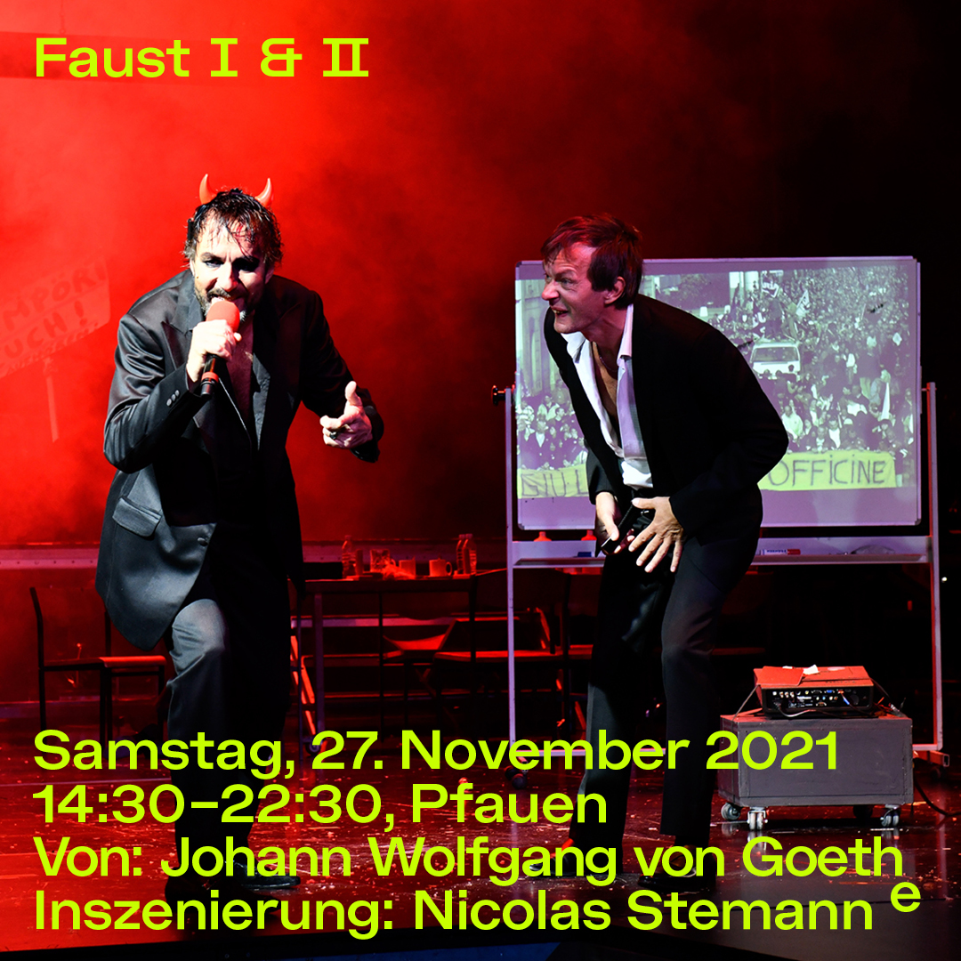 Schauspielhaus Zürich (@zschauspielhaus) on Twitter photo Reicher um einige Jahre und Erfahrungen ist die Inszenierung in einer für Zürich neu eingerichteten Version zu sehen – und zwar sowohl als Marathon des gesamten Stückes (Faust I & II), als auch als Auskopplung nur des ersten Teils. <a href="/NicolasStemann/">Nicolas Stemann</a>
Ticket: schauspielhaus.ch/de/kalender/50… Reicher um einige Jahre und Erfahrungen ist die Inszenierung in einer für Zürich neu eingerichteten Version zu sehen – und zwar sowohl als Marathon des gesamten Stückes (Faust I & II), als auch als Auskopplung nur des ersten Teils. <a href="/NicolasStemann/">Nicolas Stemann</a>
Ticket: schauspielhaus.ch/de/kalender/50…