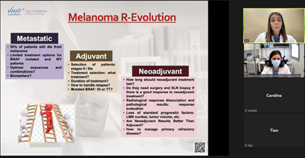 VHIO's tweet photo. Many thanks to Dr. Eva Muñoz and Dr. Carolina Ortiz for the seminar titled “Melanoma: state of the art”. The therapeutic approach to advanced melanoma is changing dramatically with the approval of new drugs. 
#benchstormingseminars https://t.co/Pwq8yz15jQ