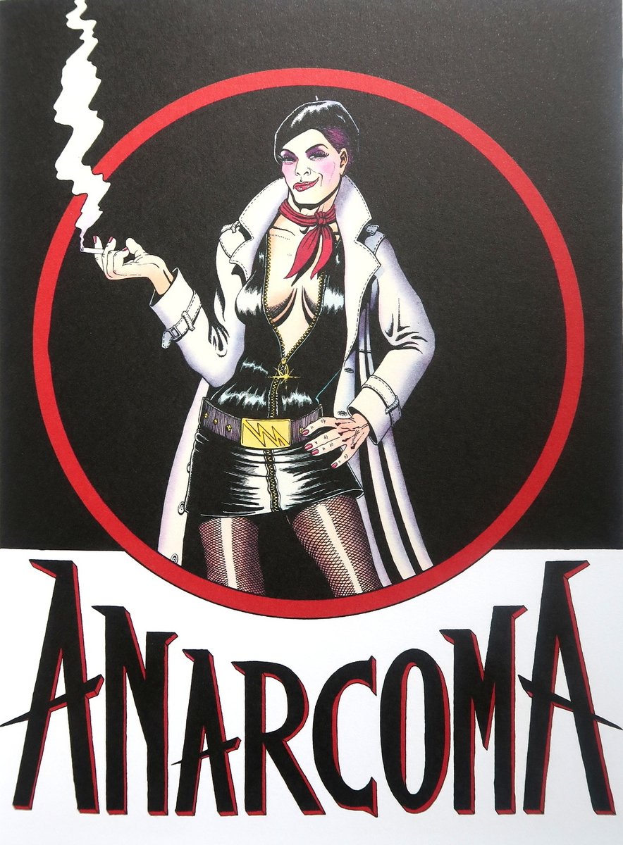 caac_sevilla's tweet photo. En 1977 #Nazario crea su personaje más carismático, #Anarcoma. Detective travesti, sus aventuras surrealistas por los ambientes más sórdidos de #Barcelona conformaron un universo particular que lo convirtieron en un referente para el cómic #underground

👉 https://t.co/zh97T2YScj https://t.co/8iGM2RTZ5Q