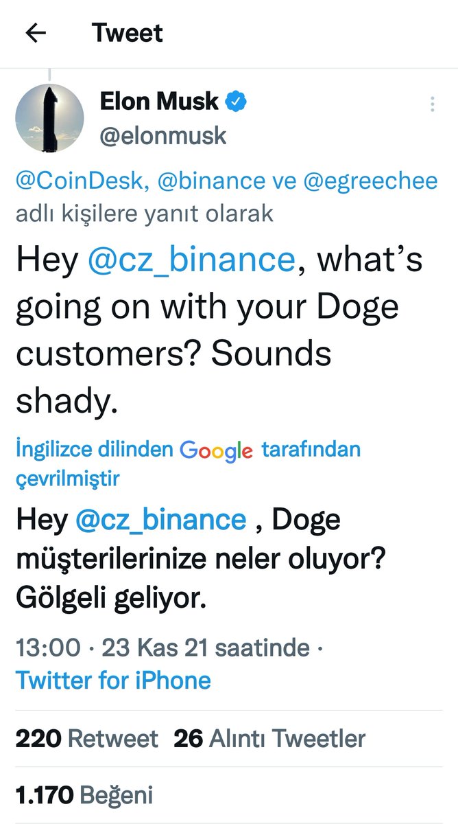 Kriptografi112's tweet photo. #elinoglu #elonmusk #CZBinance a fırçayı attı. 

💥Doge müşterilerine neler oluyor? Gücü zayıfladı demek istiyor.
#doge #dogecoin #binance #kripto #bnb https://t.co/mEDHjmtSrQ