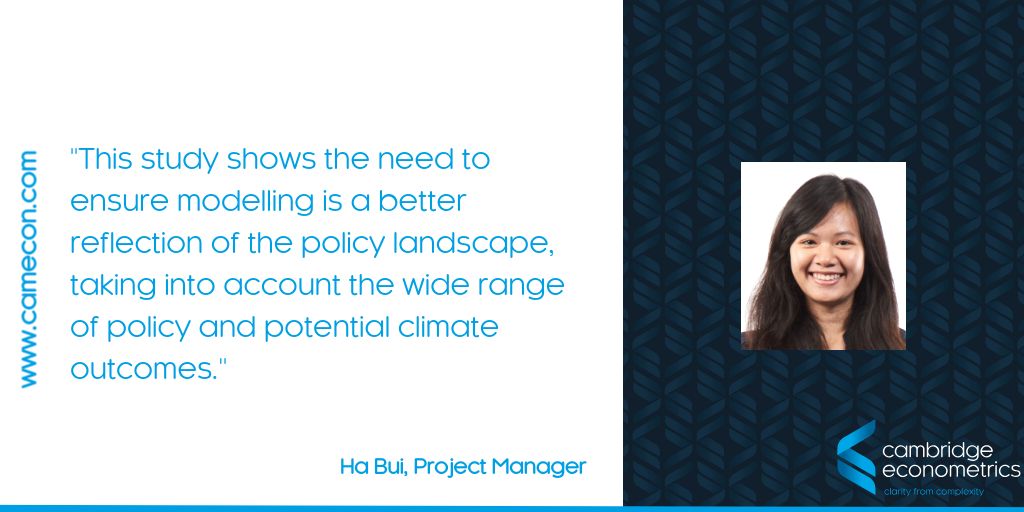 CambridgeEcon's tweet photo. Thanks @DoctorVive and @HunterCutting ! Shout out to our colleague Ha Bui who used our global model #E3ME in this study - we take a 'policy package' approach modelling a wide range of different climate policies, including carbon pricing.

Read study here👉https://t.co/Pccmv6JN3i https://t.co/3jrkhgN7bg