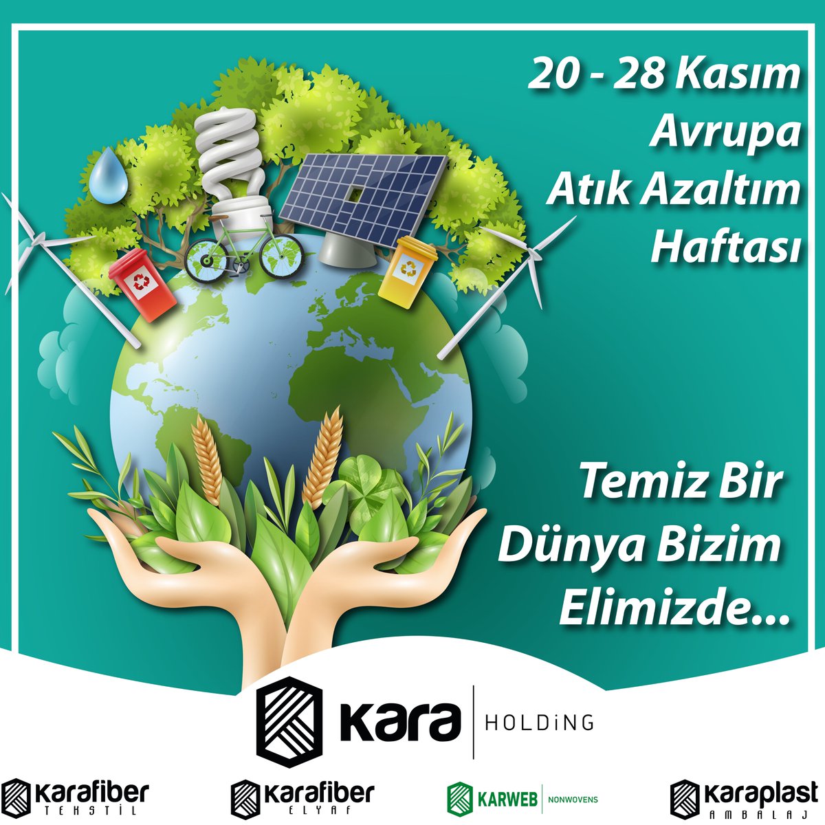 skaraholding's tweet photo. Atıklar çöp değil, gelecektir.
#karaholding #karafibertekstil #karafiberelyaf #karaplast #karweb #doğa #çevre #atık #dünya #gelecek #geridönüşüm #yaşam #sıfıratık https://t.co/3GfykABMMg