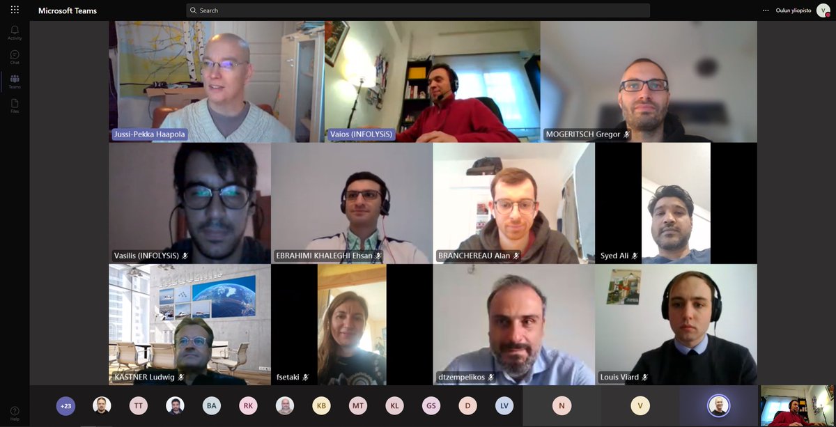 #LearnAbout5GDrones: The 8th 5G!Drones GA meeting continues virtual with more work package activities, KPIs and planning about future trials. Group photos from the consortium members were also taken in a rather virtual and remote way. 
<a href="/5GPPP/">5GPPP</a> <a href="/UniOulu/">University of Oulu</a> <a href="/HorizonEU/">Horizon Europe 🇪🇺</a>