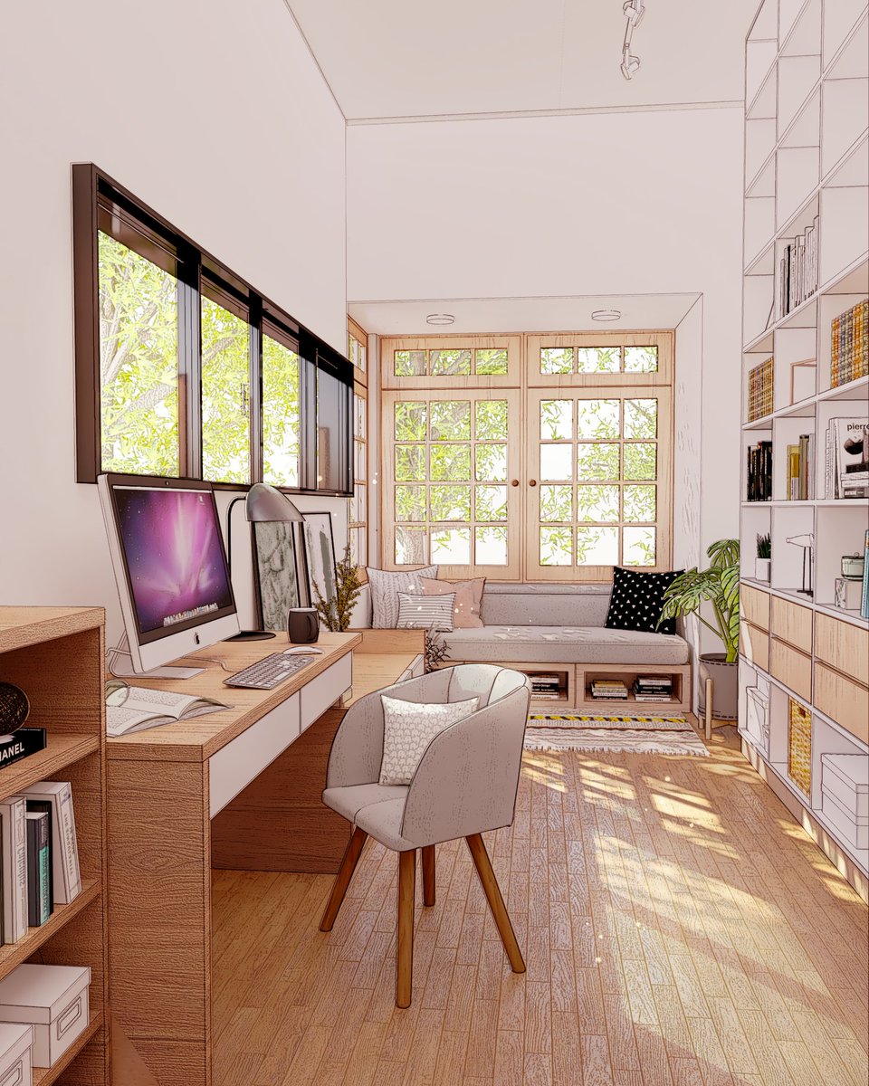 Omorphia1's tweet photo. Having a place to work while being able to relax is a dream https://t.co/qm7LWhglXs