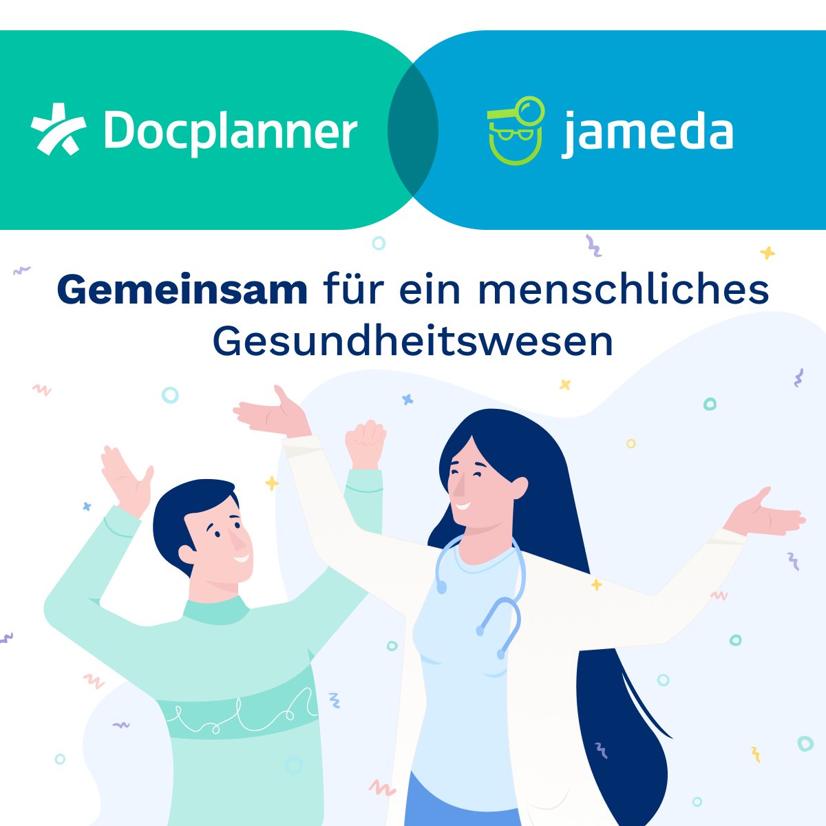 jameda_de's tweet image. Wir sind stolz verkünden zu können, dass wir Teil der @docplanner Group werden – die weltweit größte #Healthcare Plattform. Gemeinsam verfolgen wir die Vision, das Gesundheitswesen menschlicher zu gestalten. jameda.de/presse/pressem…