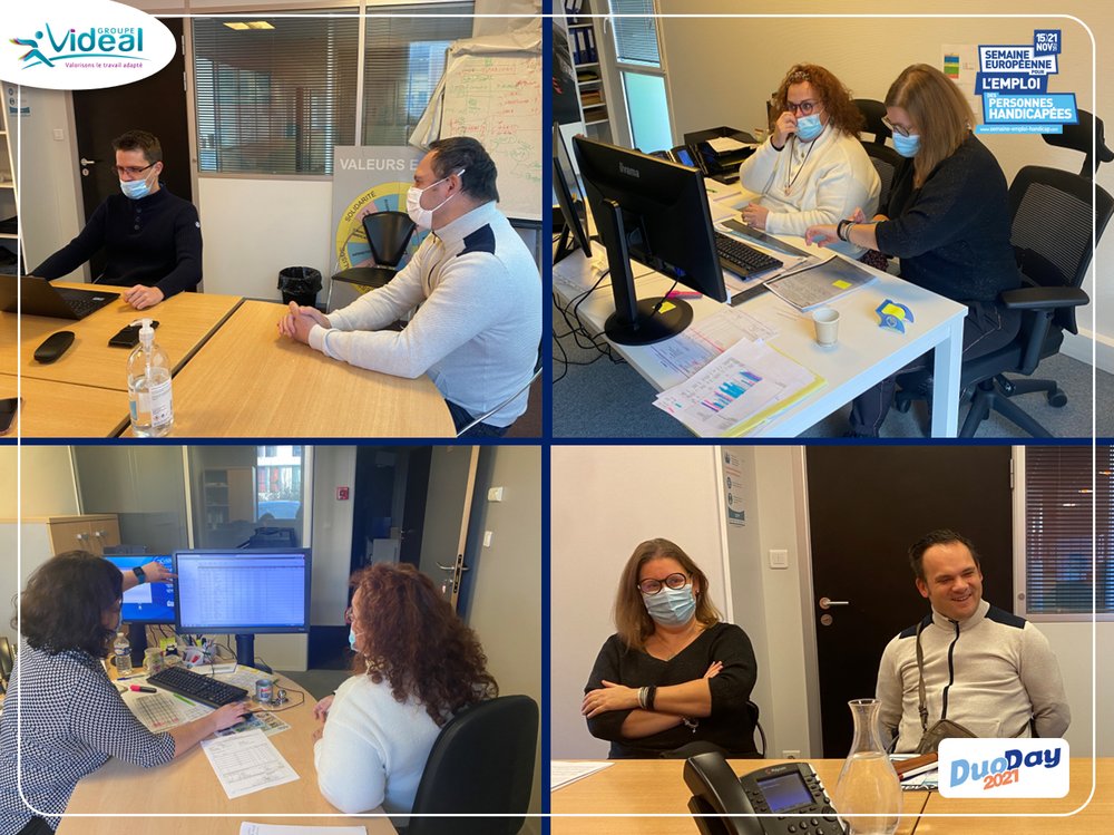 👥Ce 18 Nov, nous participions au #DuoDay !🤝Cette journée permet à une personne en situation de #handicap de former un duo avec un pro. Nos stagiaires Delphine &amp; Benoît et leurs tuteurs ressortent satisfaits de cette expérience enrichissante ☑ #SEEPH2021 <a href="/s_cluzel/">Sophie Cluzel 🇨🇵🇪🇺</a> #SophieCluzel