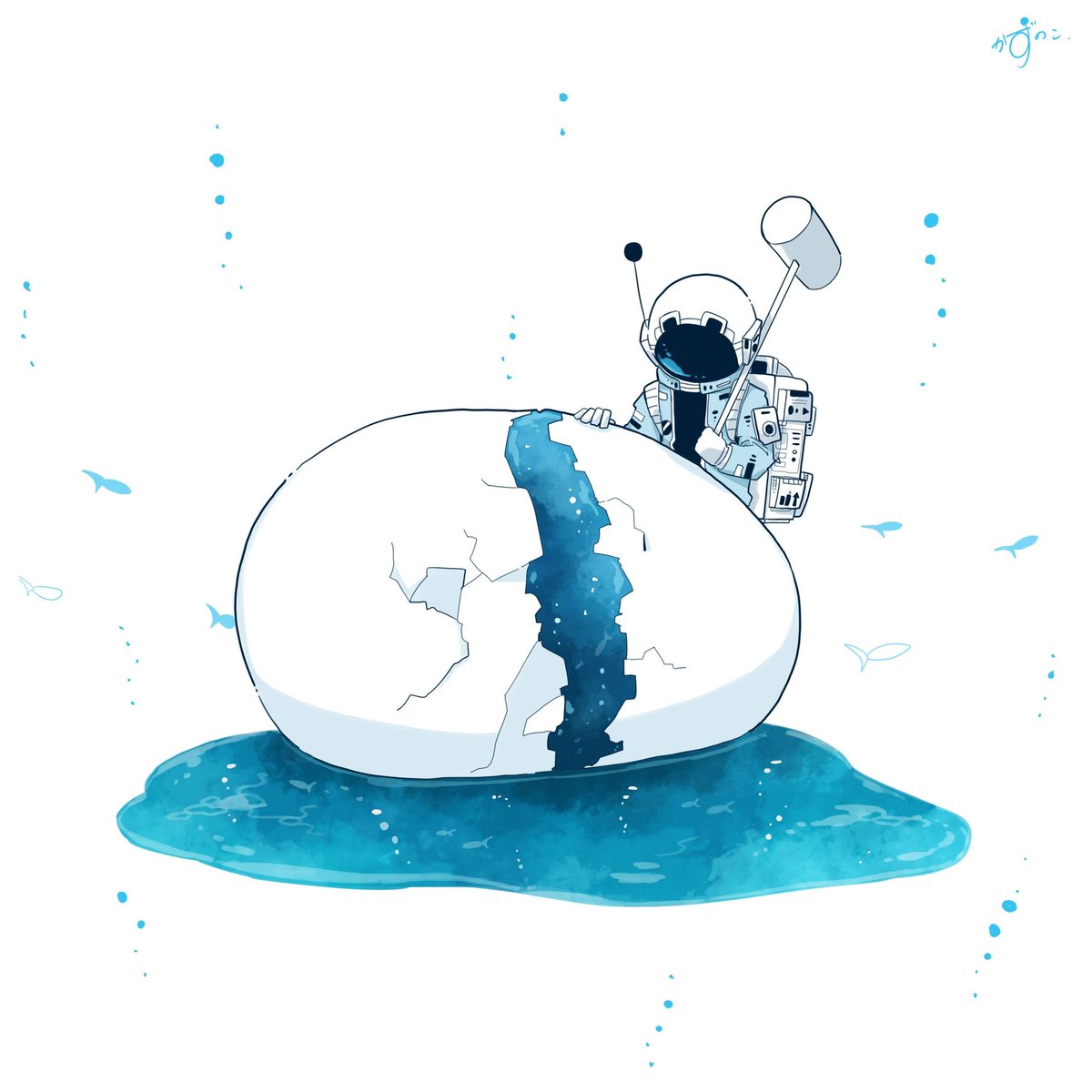 astronaut space helmet solo fish white background spacesuit antennae  illustration images