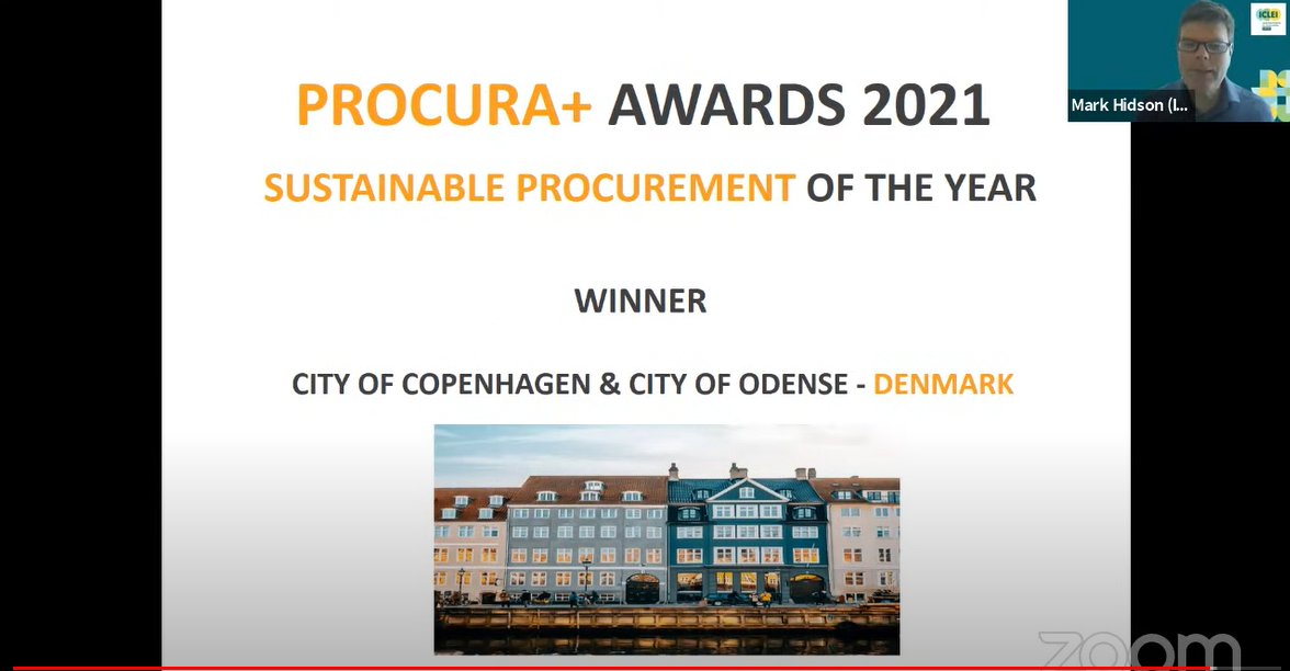 De danske kommuner går forrest når det kommer til bæredygtige indkøb💚

<a href="/koebenhavner/">Københavner</a> og #Odense Kommune har lige vundet årets 🇪🇺PROCURA+ pris for deres brug af verdensmålene i offentligt indkøb👌

#eudk #kv21 #kompoldk #dkgreen
