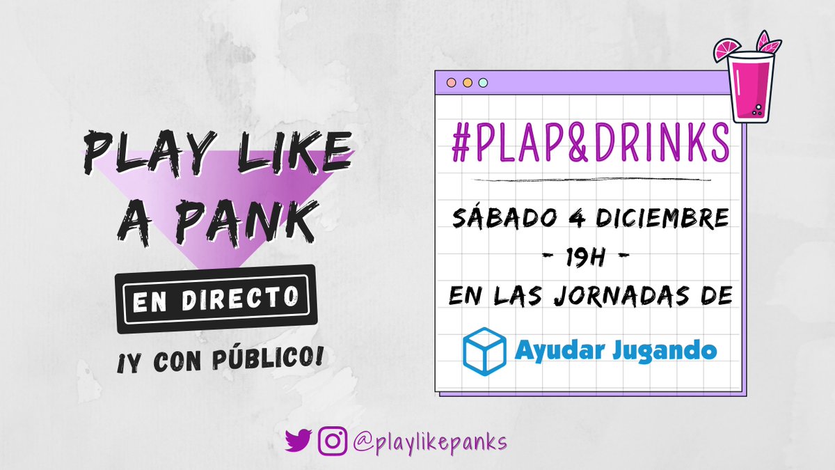 PlayLikePanks's tweet photo. 📢#PLAPers que tenemos programa en directo.
El sábado 4 os esperamos en las jornadas #AJ21 de @ayudarjugando y tendremos sorpresas y sorteos.
Consultad aquí todo el programa 👇👇👇
https://t.co/QBW1OkSe8c https://t.co/8kHX1VkaYG