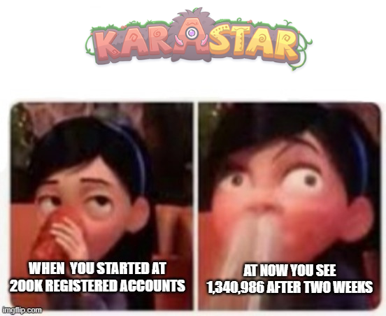 KaraStarPaul's tweet photo. SPEED! Now let me ask. When you started, how many registered accounts were there? were you part of the early birds or late bloomers? Comment down bellow! https://t.co/WkxeE8PGs0