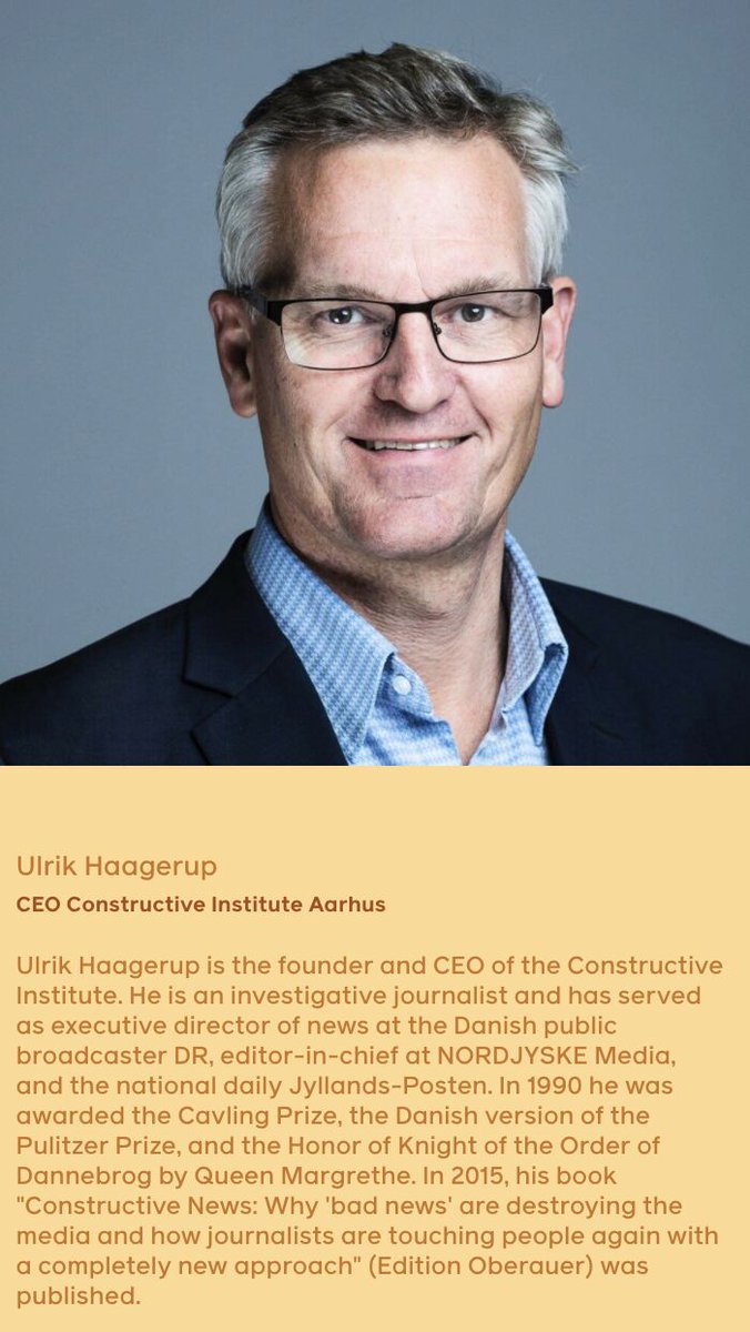 No Lunch-Date yet for today? With <a href="/sandelkro/">Elke Sandtner</a> &amp; <a href="/UlrikHaagerup/">Ulrik Haagerup</a> I will talk about "Perspectives in Journalism" - about reporting on problems &amp; crises as well as on positive developments. Starting at 12 o'clock - #Joinin: lnkd.in/dcjaQaFc #Constructive #Journalism #cjd21