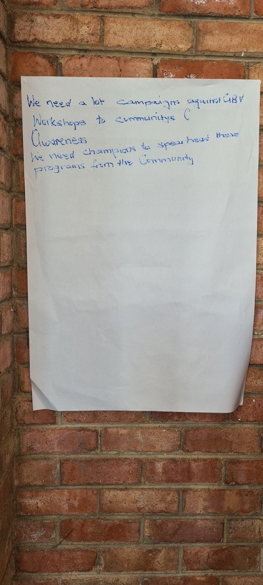 nokuthulanyathi's tweet photo. Recommendations from Pumula residents to end violence against women now #STOPGBV #OrangeTheWorld @wildtrustzim @byopra @EmthonjeniWomen @DiakoniaSverige https://t.co/Kb9Ek3jLFs