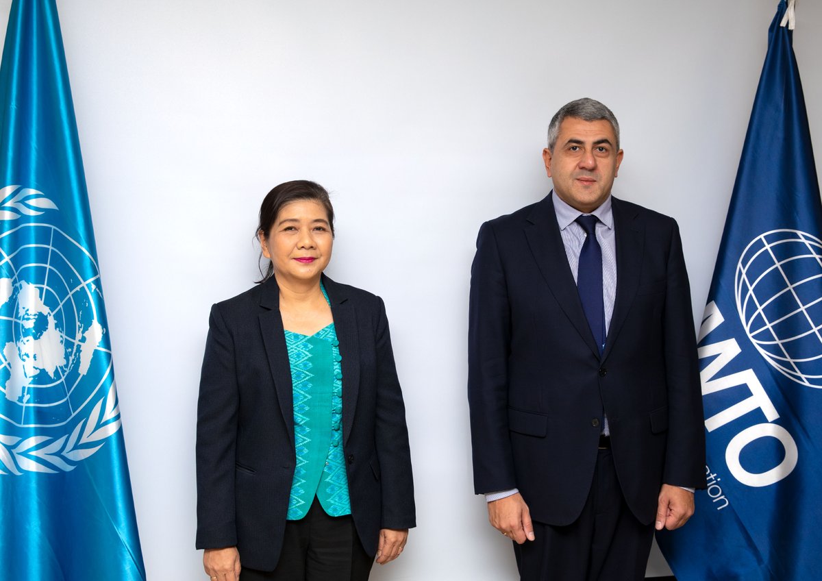 Delighted to deepen our collaboration with Ambassador of 🇹🇭 Thailand to Spain, Phantipha Iamsudha Ekarohit. Thailand goes forward, making vaccination its partner to open borders and #RestartTourism. You have @UNWTO full support.