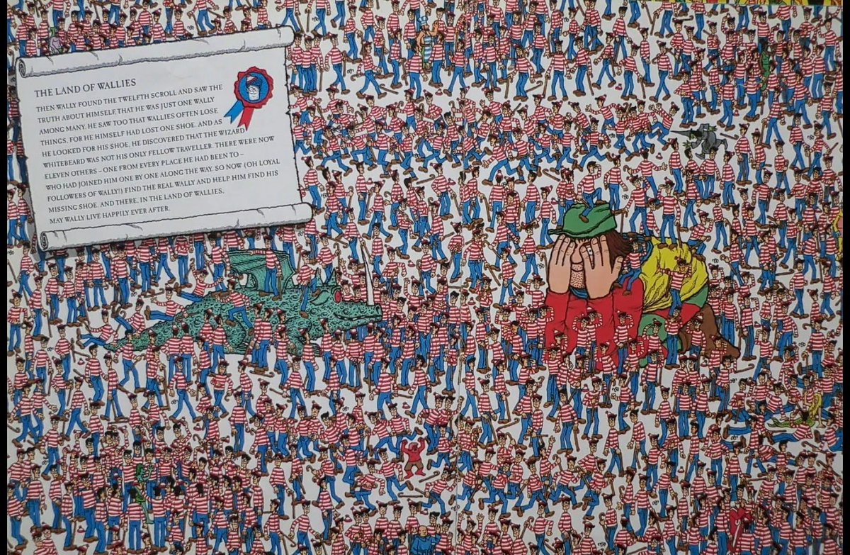amansamnani's tweet photo. @Oldmanqt you really played well with us this is edited photo in which the missing Wally with his sock same as his shirt Real Wally was from the wizard on the top right the 4th Wally is missing in photo. This was really challenging. It was fun. https://t.co/xZvrHxlI8O