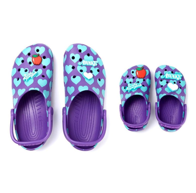 purple crocs foot locker