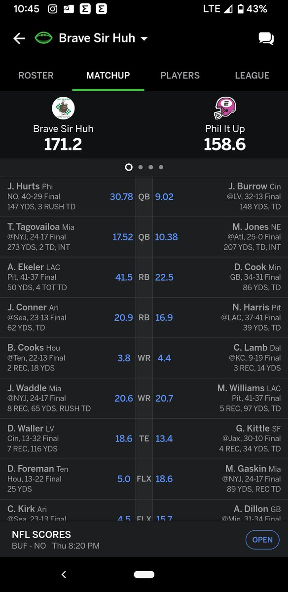 TwitwithWayne's tweet photo. Got another win thanks in large part to @AustinEkeler who made getting 4 touchdowns against Pittsburgh look easy https://t.co/3ACz096Scz