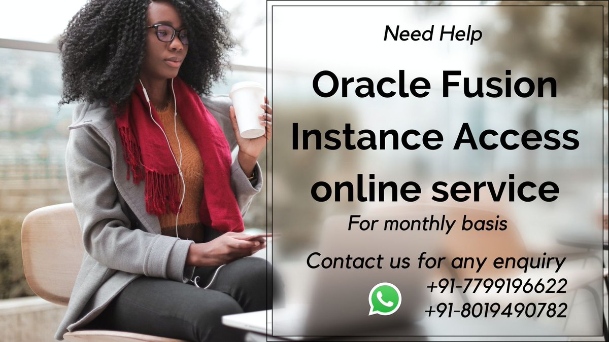 smcindia's tweet photo. Oracle Fusion Instance Access online Service
Contact:91-7799196622
Whatsapp:91-8019490782 https://t.co/YMJoeJo6Jl