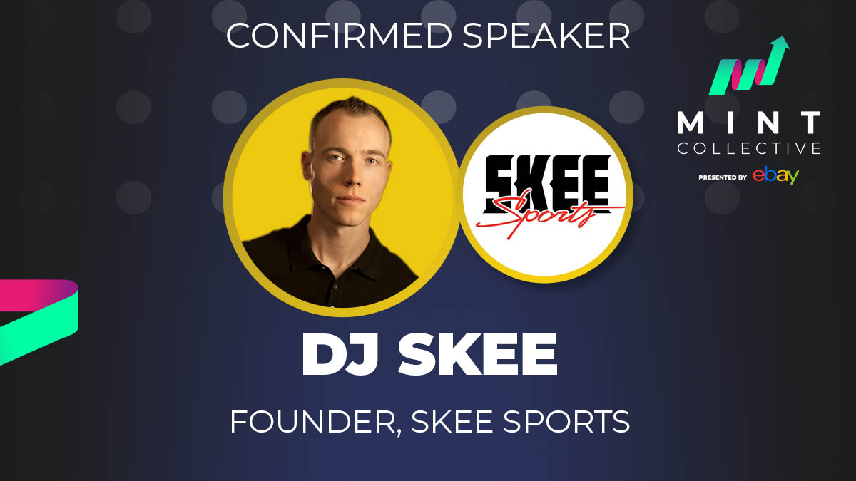 1MINTCollective's tweet photo. 🎉Confirmed Speaker: @djskee, founder of @SkeeSports!
𝗝𝗔𝗡𝗨𝗔𝗥𝗬 𝟮𝟴-𝟯𝟬, 𝟮𝟬𝟮𝟮
𝑀𝐺𝑀 𝐺𝑅𝐴𝑁𝐷 & 𝑈𝐹𝐶 𝐴𝑃𝐸𝑋, 𝑉𝐸𝐺𝐴𝑆
Presented by @eBay, brought to you by IMG & @CollectableApp
#TMC22 #TheMINTcollective #WEAREMINT #thehobby #DJSKEE #SKEESports https://t.co/acGzlrw6Uv