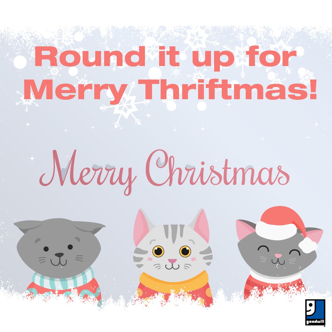 GoodwillOmaha's tweet photo. Round up at all Goodwill Omaha stores and support multiple nonprofit organizations serving our communities! 
#RoundItUp! #GoodwillOmaha #MerryThriftmas #MerryChristmas #Goodwill #ThriftyFinds #HolidayThrift #Holidays #Support https://t.co/Z8U4QNaTu9