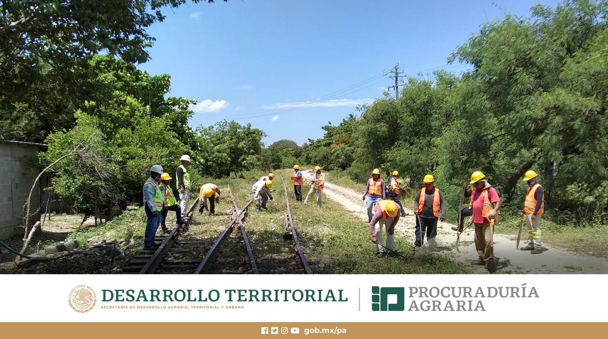 PAgraria's tweet photo. #CosechandoMetas🚜🏁
Dentro del Programa de Desarrollo del Istmo de Tehuantepec, la #ProcuraduríaAgraria💚 realizó un recorrido en el que se visitaron 29 de los 31 núcleos agrarios que se encuentran en el trazo del tren pertenecientes al estado de Oaxaca.🚦🚐🏡 https://t.co/HrwbsxEFDL
