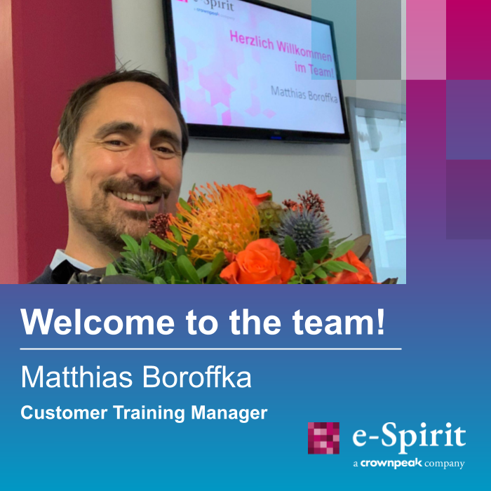 Crownpeak_DE's tweet photo. Na, wer kennt ihn schon? Matthias Boroffka alias Mättie! Ganze 22 Jahre arbeitet er bereits mit #FirstSpirit, knapp 500 FirstSpirit-Editor-Trainings für unsere Kunden und Partner später, „gehört" Mättie nun offiziell zu uns. :)
#insighteSpirit https://t.co/kgt6IxygwC