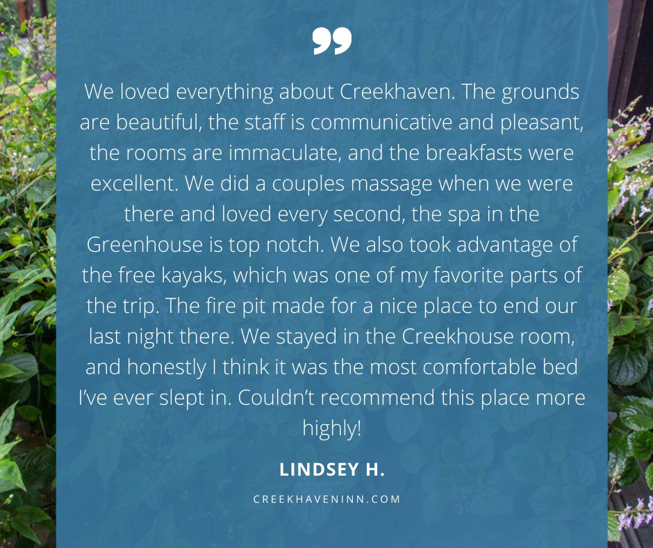 Awww thanks Lindsey! We try to have a good variety of indoor and outdoor activities available and to make our rooms as cozy and comfy as possible. Can't wait to have you back!
#texasbnb #traveltexas #texashillcountry #couplesgetaway #couplesvacation #couplesmassage