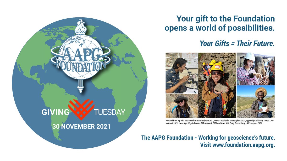 The AAPG Foundation supports the future of geoscience. Your gift opens a world of possibilities.

Learn more at foundation.aapg.org