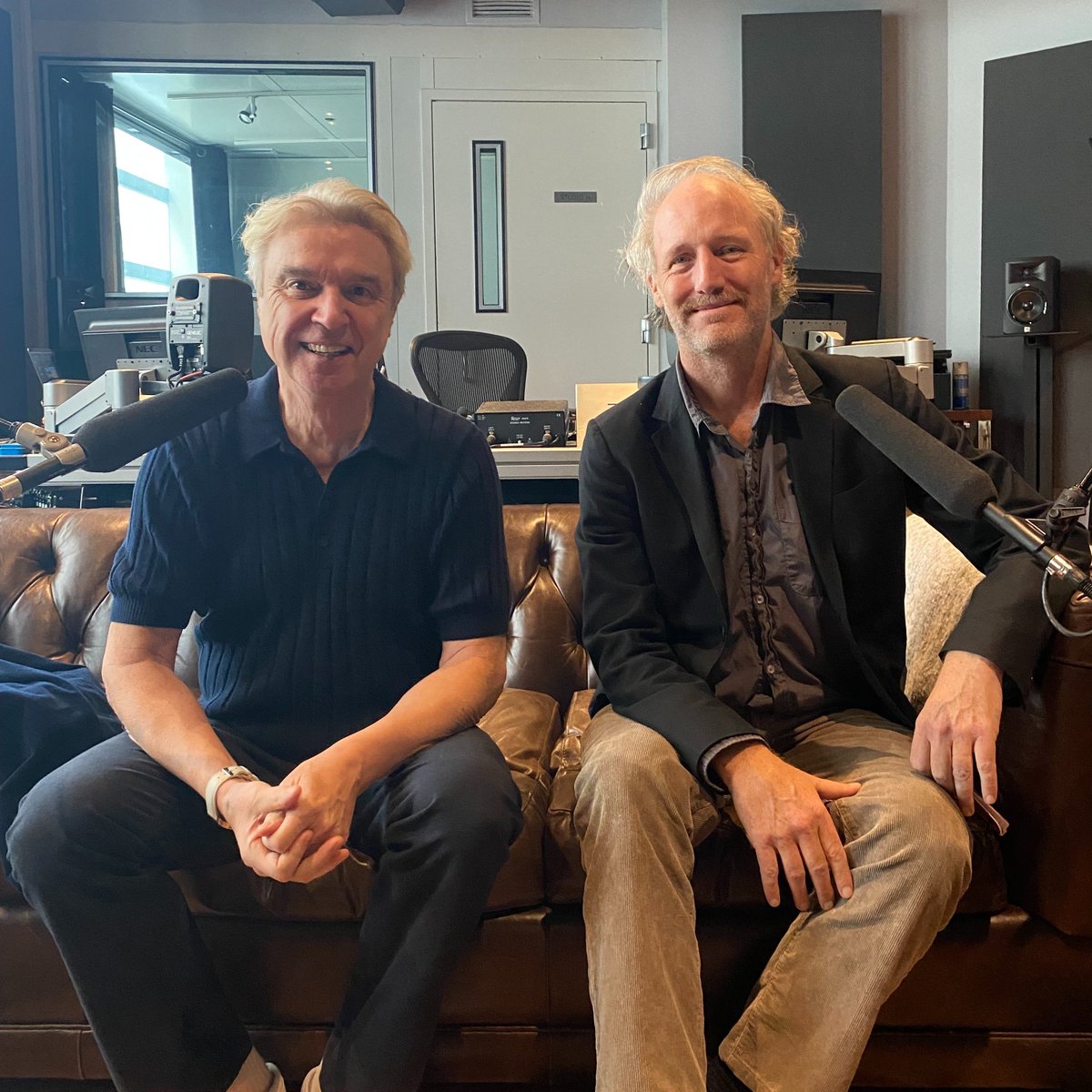 A24's tweet photo. Tomorrow on The A24 Podcast: Mike Mills &amp; David Byrne🎙️ https://t.co/ujLyle4DSp