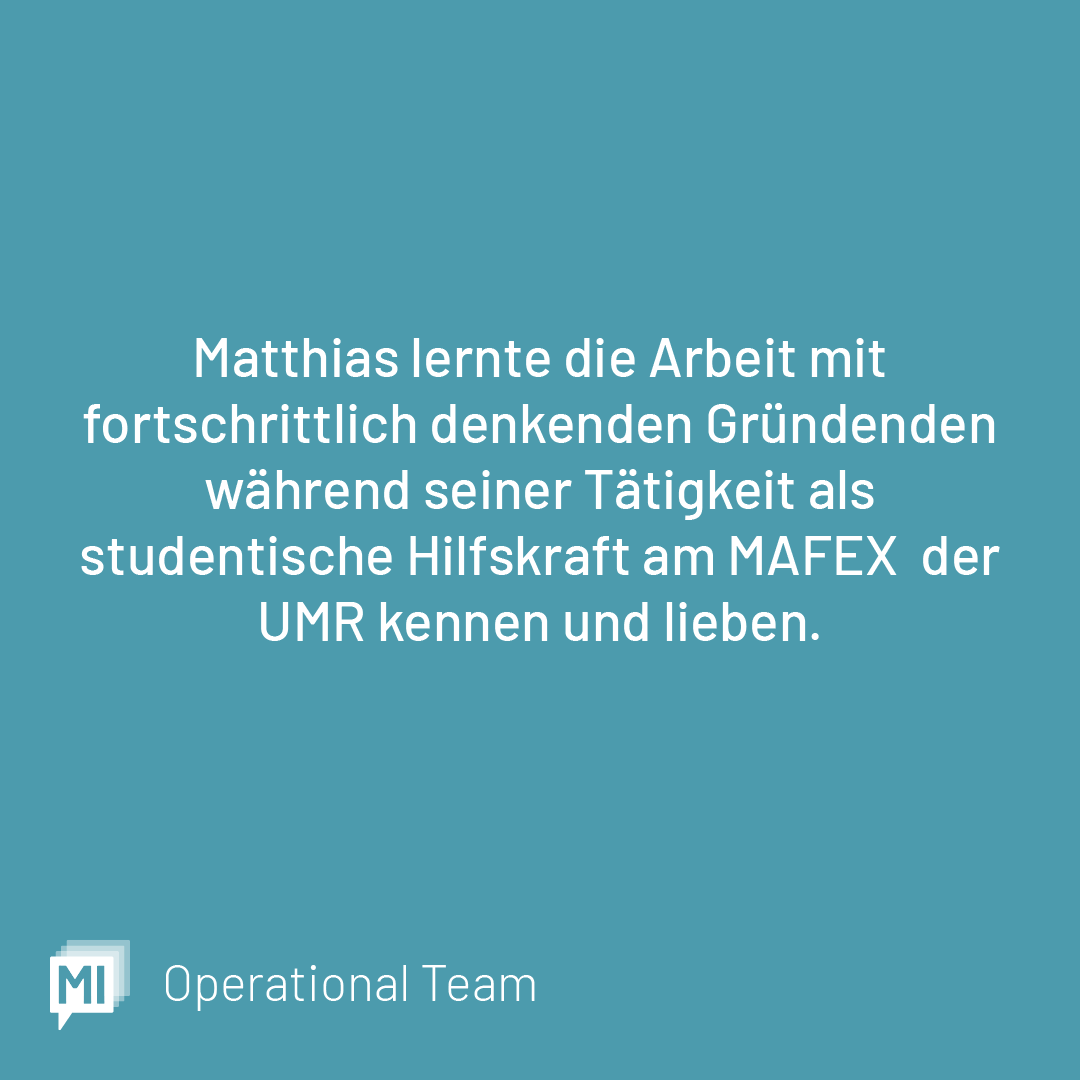 _StartMiUp's tweet photo. #Teamvorstellung 👋
In den nächsten Wochen stellen wir euch hier das StartMiUp Team vor.
Weiter geht die Vorstellungsrunde mit Matthias vom #MAFEX an @Uni_MR
#fcmh_startmiup #GrowWithMi #WorkWithMi #AdviseMi #mittelhessen
@_FCMH @jlugiessen #ecm | @THMittelhessen https://t.co/T0TyRCLAWL