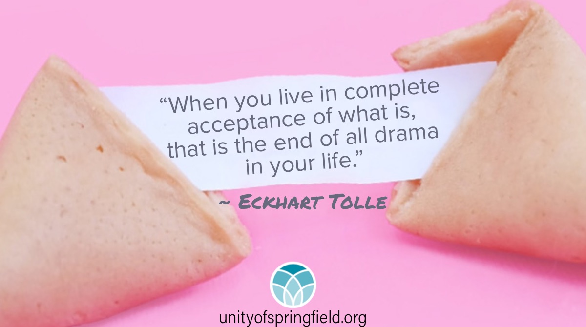 UnityofSpringf1's tweet photo. "When you live in complete acceptance of what is, that is the end of all drama in your life." ~ Eckhart Tolle
#unityofspringfield #EckhartTolle #NewThought #Spirituality #healing https://t.co/bHGdfus12Y