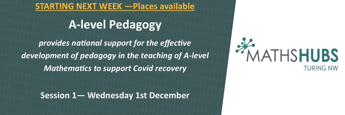 TuringNW's tweet photo. 📢 DON'T MISS OUT - we only have one A-level Pedagogy Work Group this year and it starts next week! Expertly led by @slope_ace for more info and to register visit our website 👇

https://t.co/mKU6H2QWxl

@GaynorBahan @JuliaMorgansEdu @NCETM @boltonlearnopps https://t.co/QXICudYTq3