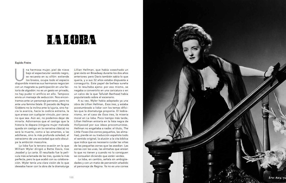 Notorious_Ed's tweet photo. Algunas páginas interiores “El universo de Bette Davis”, en el que en grupo de prestigiosos autores analizan la filmografía de la actriz película a película, además de un diccionario con las claves de la vida y obra de la artista. Todo ello con un impresionante despliegue gráfico https://t.co/WORgFMnriw
