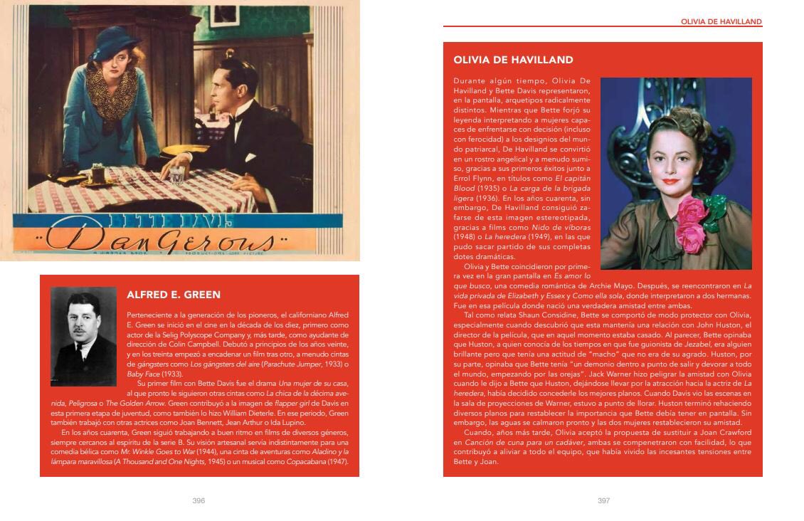 Notorious_Ed's tweet photo. Algunas páginas interiores “El universo de Bette Davis”, en el que en grupo de prestigiosos autores analizan la filmografía de la actriz película a película, además de un diccionario con las claves de la vida y obra de la artista. Todo ello con un impresionante despliegue gráfico https://t.co/WORgFMnriw