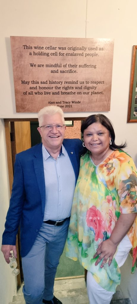 Thank you Premier <a href="/alanwinde/">Premier Alan Winde</a> for the remarkable transformation you &amp; your wife Tracey constructed at your home Leeuwenhof. A room that used to be a holding cell for slaves in the old apartheid era, now the beautiful wine cellar with special stories of true empowerment and change!