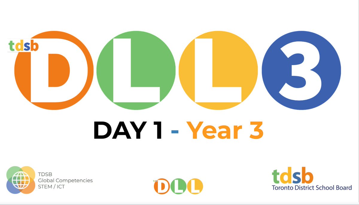 Today's the day! We are so excited to learn with our DLL year 3 team! We can't wait to embark on some collaborative inquiry work with all of you. 😀 #tdsbDLL