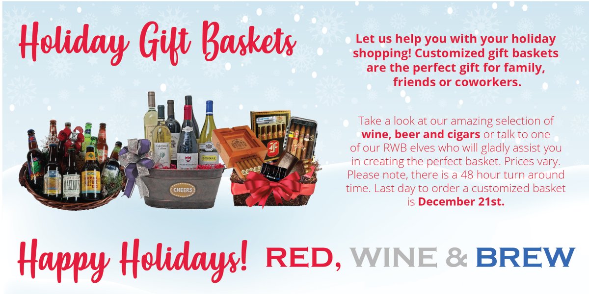 rwbMentor's tweet photo. 🎄🎅🎁

We can help you make the perfect gift⤵️
https://t.co/5WsYGrQ0rV

#rwbmentor #beer #wine #cigars #holiday #christmas #christmastime #giftgiving #holidaybaskets https://t.co/WbucBjJr14