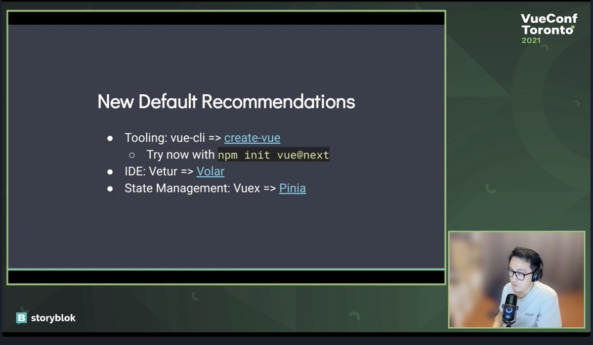 VueDose's tweet image. 🔥 Beware!
The new @vuejs default recommendations!
Vue CLI ➡️ create-vue (npm init vue@next)
Vetur ➡️ Volar
Vuex ➡️ Pinia
