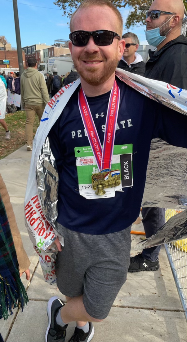 onlyTGI's tweet photo. Sending a huge congratulations to a special member of our work family, Jack Glacken III, who ran the 2021 Philadelphia Marathon over the weekend. He did a fantastic job. We are so proud of your hard work and determination. Way to go Jack! https://t.co/WJZf4i3Lgt